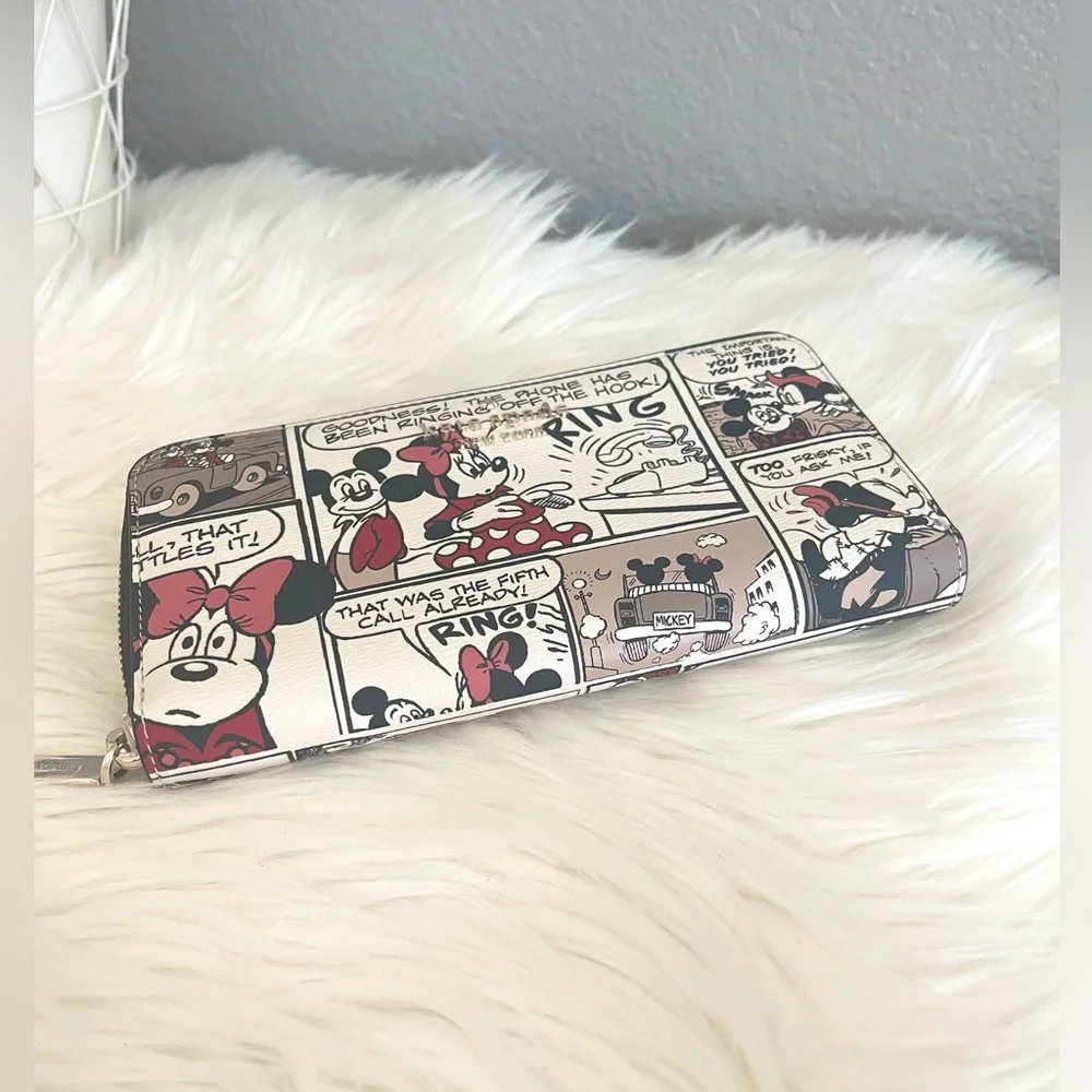 DISNEY X KATE SPADE MICKEY MOUSE CONTINENTAL ZIP AROUND WALLET K9327 NWT $249 - Picture 3 of 7